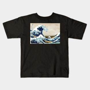 Great wave pixel Kids T-Shirt